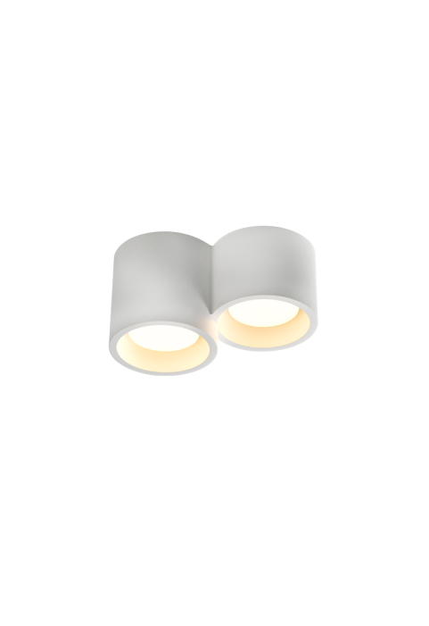 GYPSUM 2 ROUNDS CEILING LIGHT NATURAL 215*110*110 GENI 2*GX53