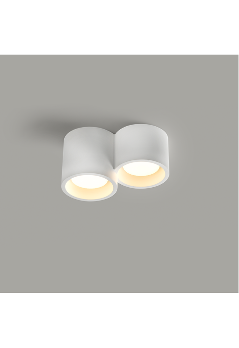 GYPSUM 2 ROUNDS CEILING LIGHT NATURAL 215*110*110 GENI 2*GX53