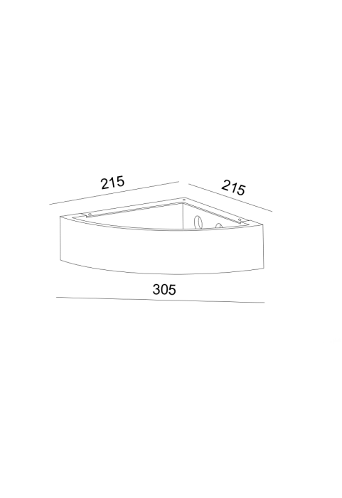 GYPSUM CORNER WALL LIGHT NATURAL 215Χ215 2ΧG9 CORNER                     