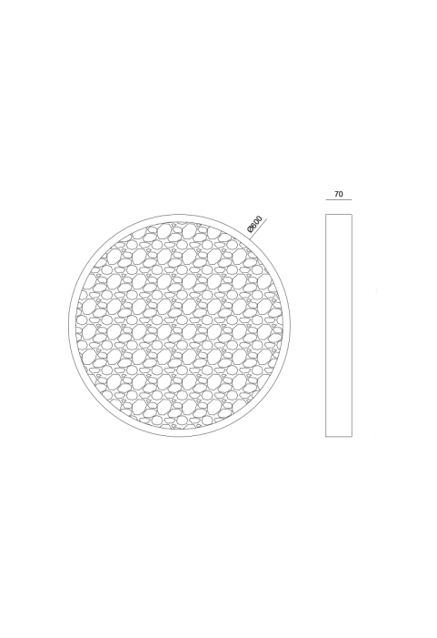 LED АПЛИК WALL LIGHT NATURAL 32W 967Lm 3000K D600Χ70 MOND