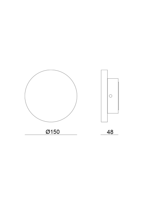 LED GYPSUM WALL LIGHT NATURAL 5W 300Lm 3000K D150Χ45 RAFA