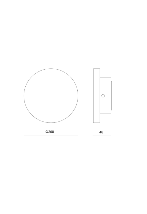 LED GYPSUM WALL LIGHT NATURAL 8W 570Lm 3000K D260Χ45 RAFA