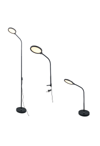 LED DESK LAMP 3 IN 1 BLACK ABS+ALUMINIUM CCT STEP DIMMABLE 32Χ40Χ7 STEFAN