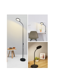 LED DESK LAMP 3 IN 1 BLACK ABS+ALUMINIUM CCT STEP DIMMABLE 32Χ40Χ7 STEFAN