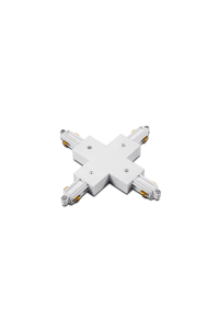 CONNECTOR CROSS FOR TRACK 2 WIRES WHITE