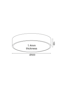 ПЛАФОН LED 50W 4800LM CCT BLACK METAL D50XH10CM OPTIMUS