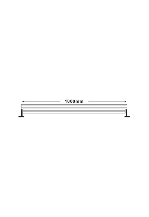 LED WALLWASHER 36W, 4000K, 1m, IP66 with fast connectors