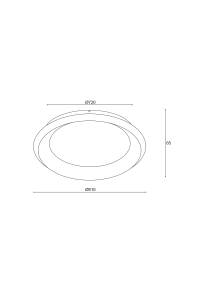 ПЛАФОН LED 73W CCT 5250LM WHITE METAL D81XH8,5CM DIANA