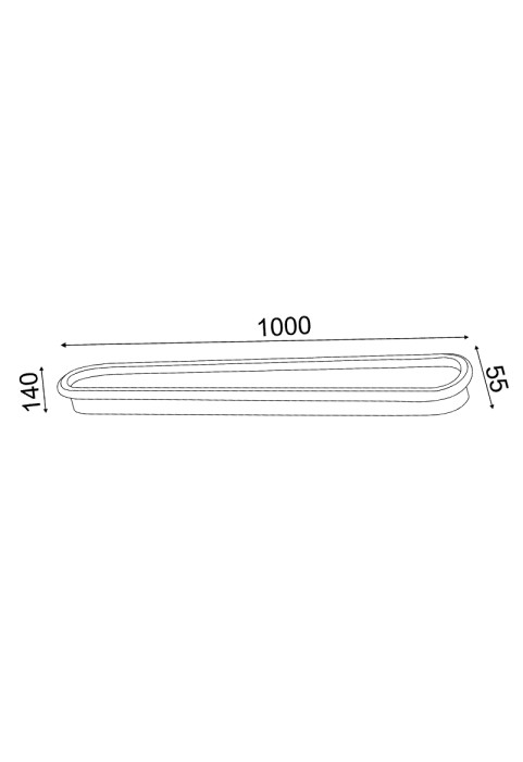 ПЛАФОН LED 41W DIM CCT 3650LM SOLO METAL WHITE IP20 100X14X6CM