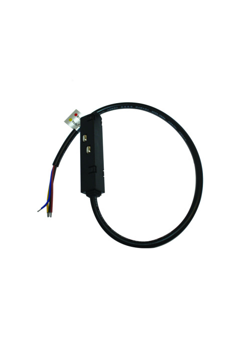 MATTE BLACK ELECTRICAL FEEDER FOR MAGNETIC TRACK 48V DC WITH 2M WIRE