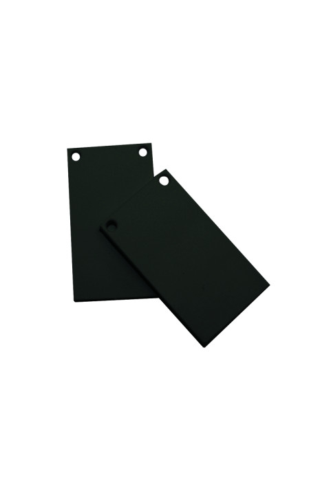 MATTE BLACK END CUPS(SET OF 2 PCS) FOR TRIMLESS MAGNETIC TRACK WITH SCREWS